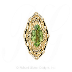GS389 PD - 14 Karat Gold Peridot Slide 